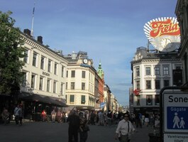 Pěší zóna hlavní obchodní třídy Karl Johans Gate