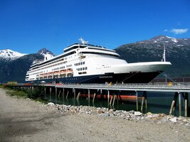 Loučíme se se Skagway opět v přístavu