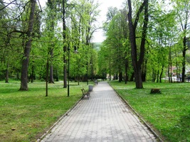 a příjemně stinný park