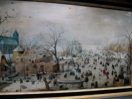 Zimní radovánky - také typický holandský námět