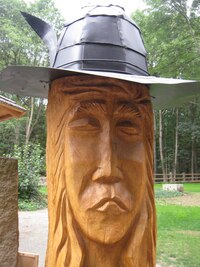 Před hradem je cosi jako ranč